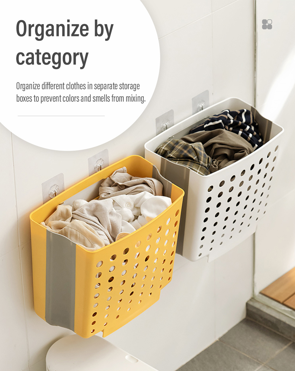 Foldable Clothing Storage Wall-mounted Storage Box-2
